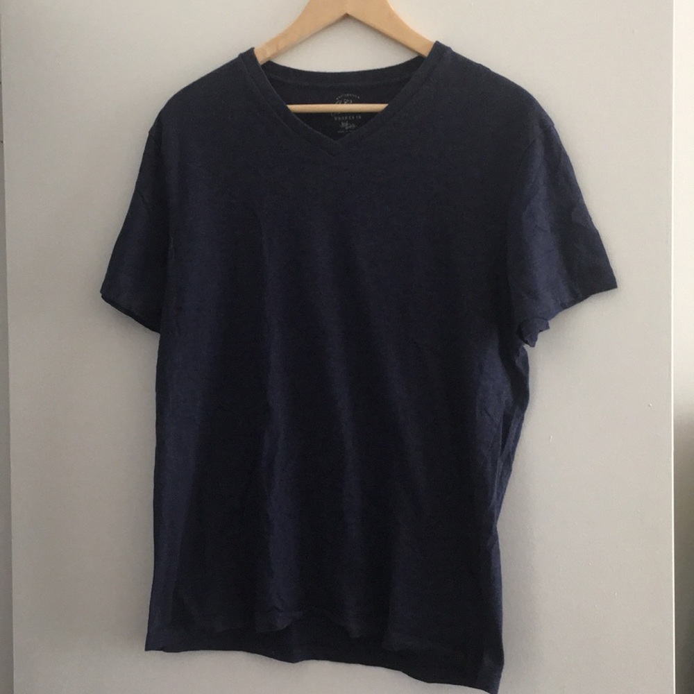 J Crew Blue V Neck Size L